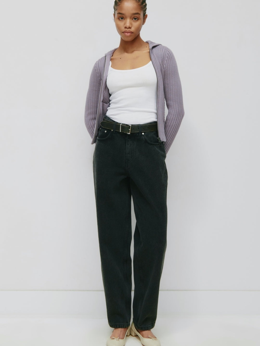 Men's Black Denim Jeans - Classic Straight Fit